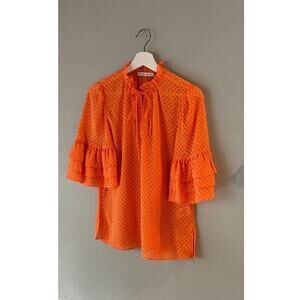 Alice + Olivia Flutter Sleeve Blouse.